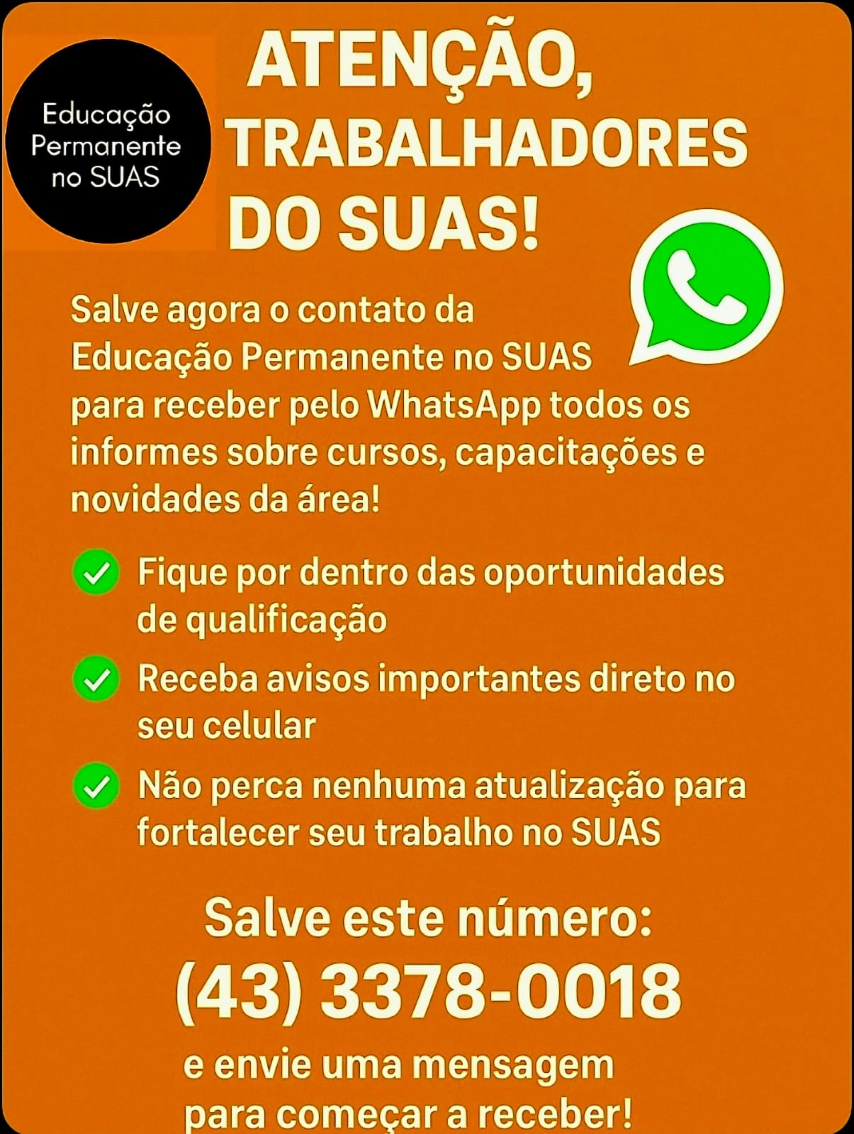 Salve o contato