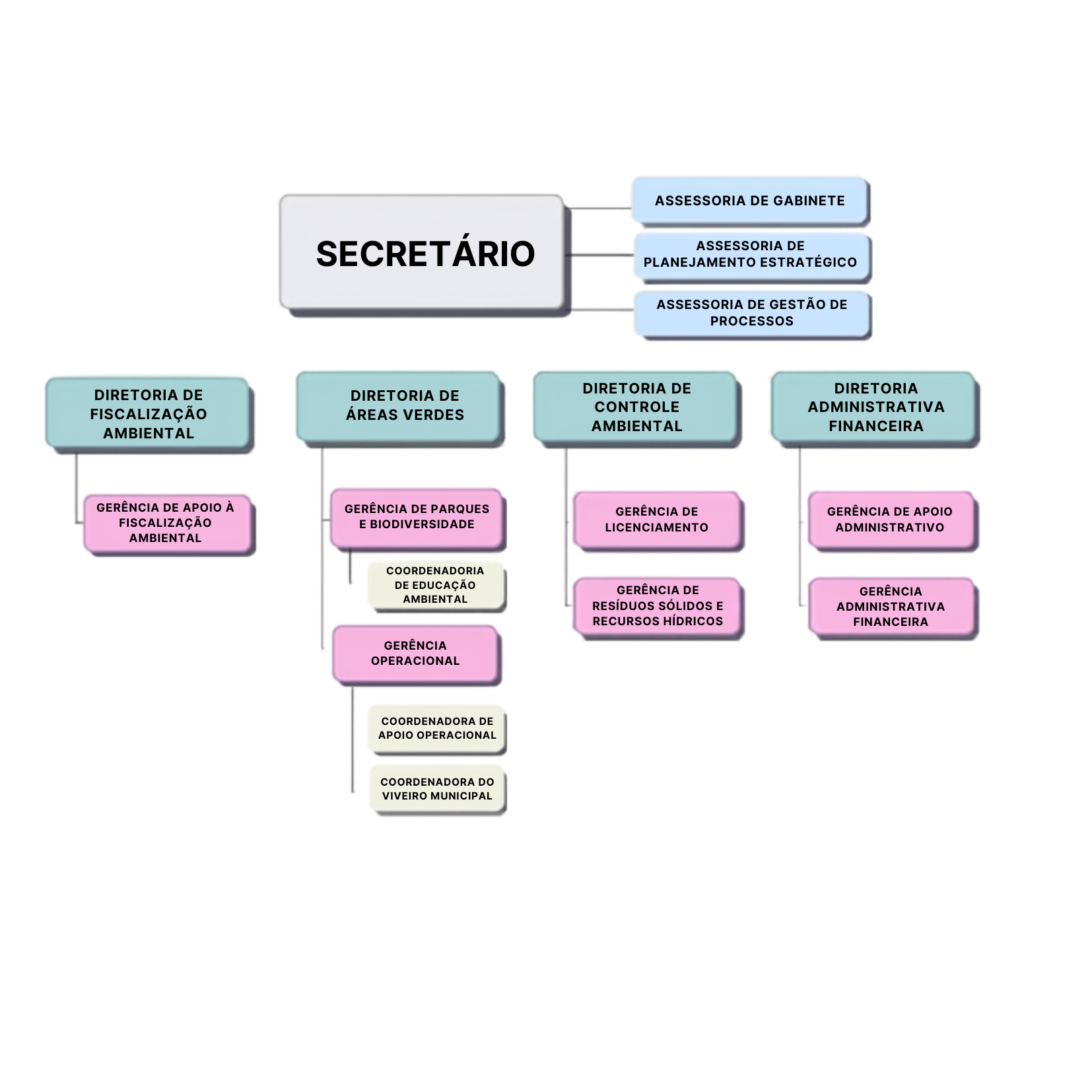 fluxograma hieraquico sema Convite quadrado